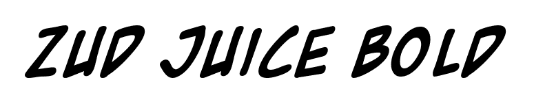 Zud Juice Bold font preview