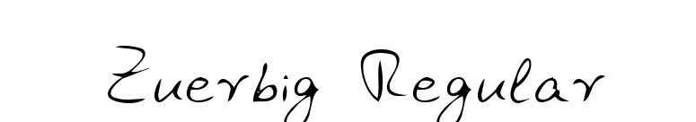 Zuerbig Regular font preview