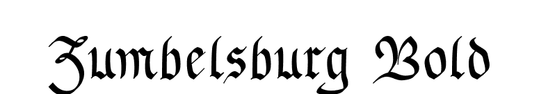 Zumbelsburg Bold font preview