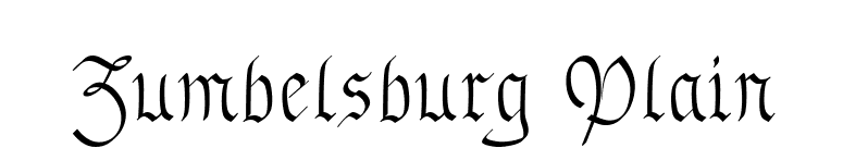 Zumbelsburg Plain font preview