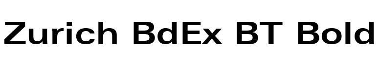 Zurich BdEx BT Bold font preview