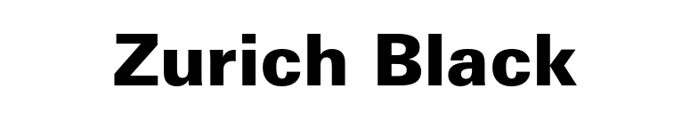 Zurich Black font preview