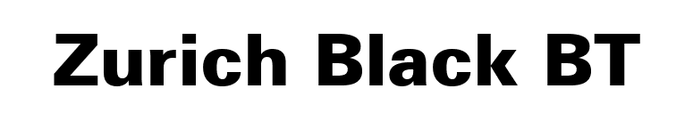 Zurich Black BT font preview