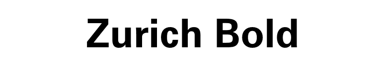 Zurich Bold font preview