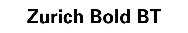 Zurich Bold BT font preview