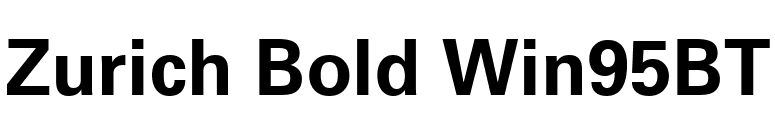 Zurich Bold Win95BT font preview