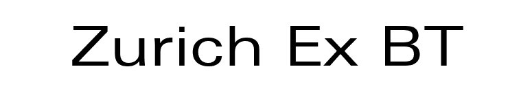 Zurich Ex BT font preview