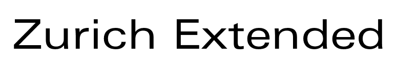 Zurich Extended font preview
