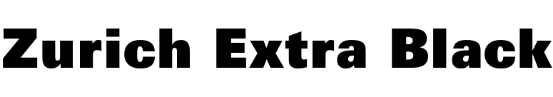 Zurich Extra Black font preview