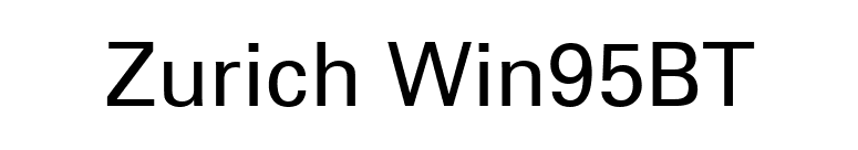Zurich Win95BT font preview