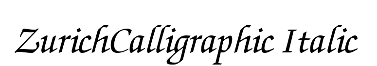 ZurichCalligraphic Italic font preview