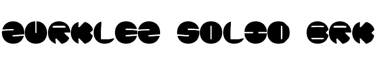 Zurklez Solid BRK font preview