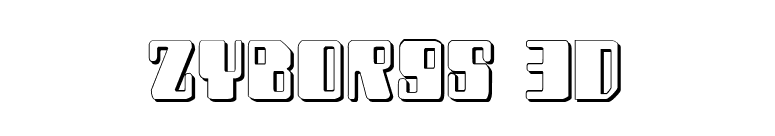 Zyborgs 3D font preview