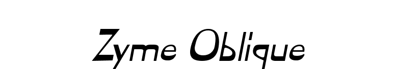 Zyme Oblique font preview