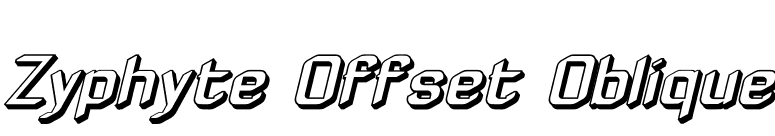 Zyphyte Offset Oblique font preview