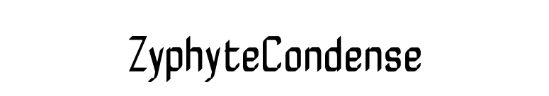 ZyphyteCondense font preview