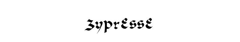 Zypresse font preview