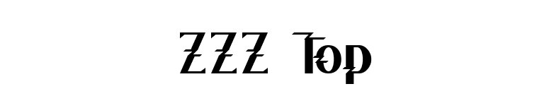 ZZZ Top font preview